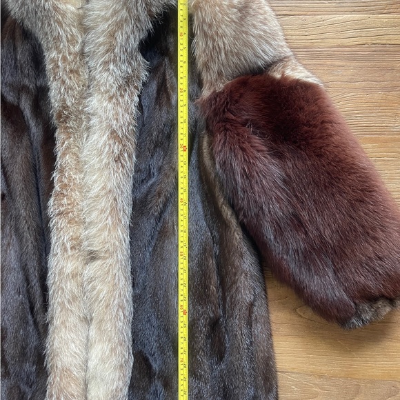 SOLD ;Thick Full Pelt mink and crystal fox fur coat Size L - Picture 8 of 11